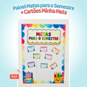 Painel Metas para o Semestre para imprimir em PDF