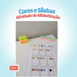 capa foto atividade com sílabas para alfabetização