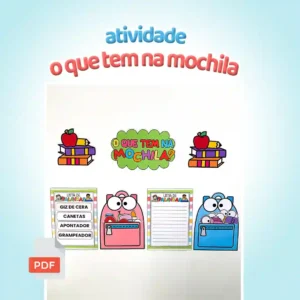 Foto capa atividade o que tem na mochila